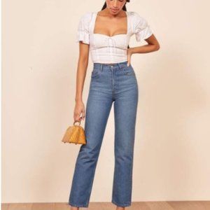 Reformation Cynthia High Relaxed Jean in Mykonos